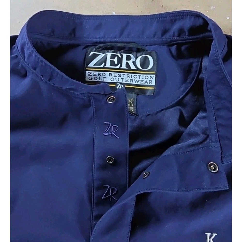 Zero Restriction Vest Mens Large‎ Blue Golf Windbreaker Outerwear Pullover